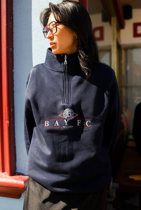Bay FC Vintage Quarter Zip - Navy