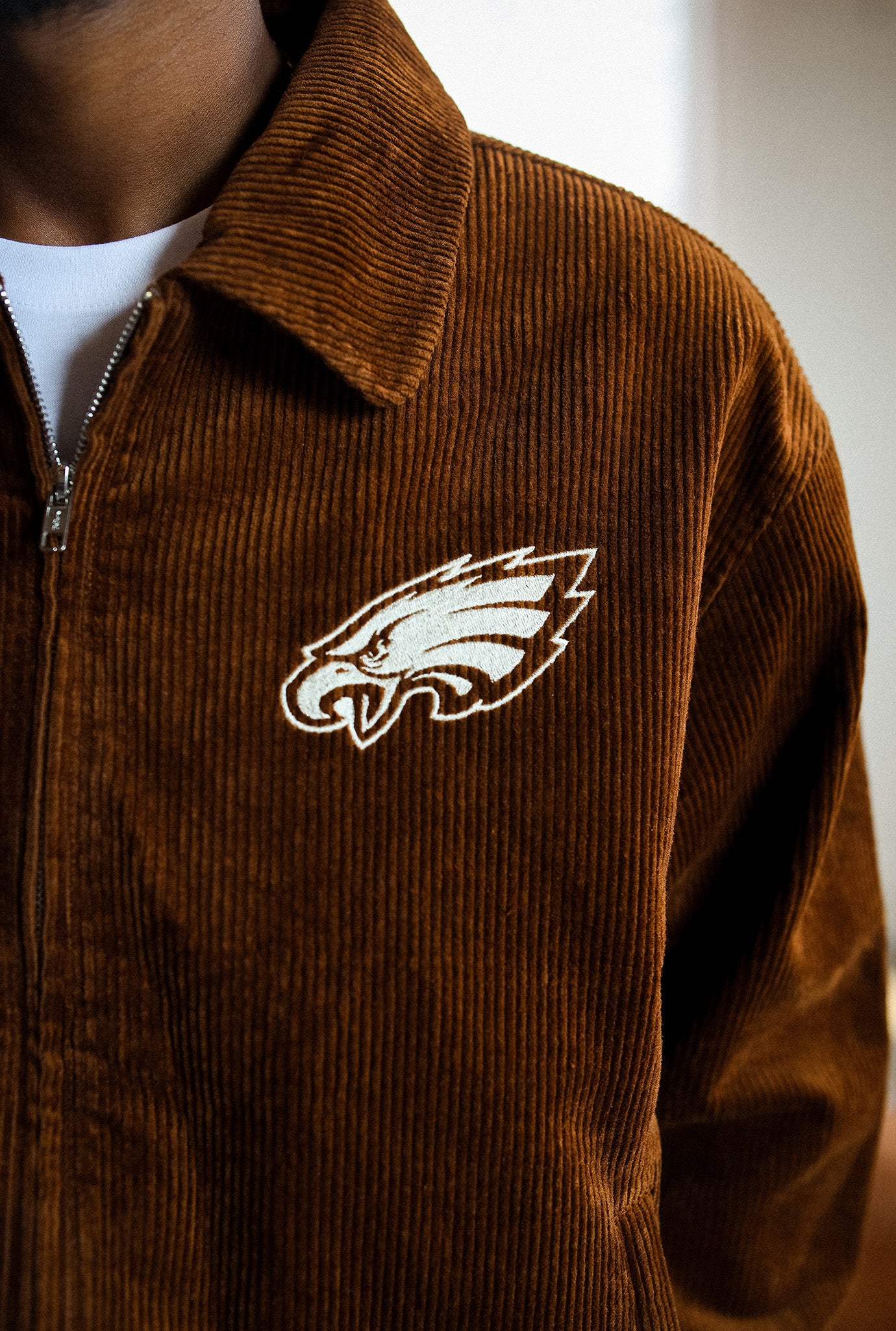 Philadelphia Eagles Sport Through Texture Corduroy Jacket - Brown