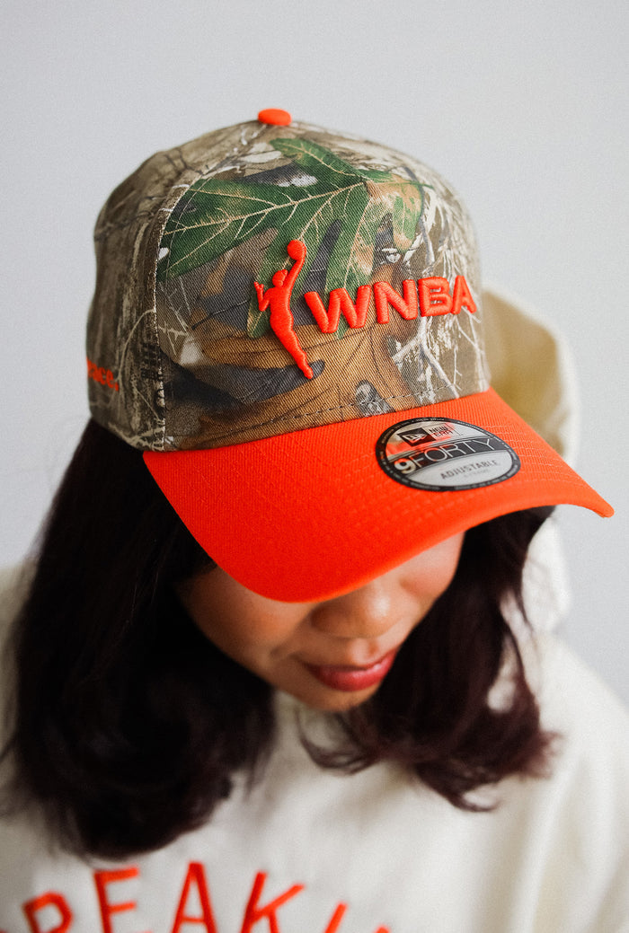 WNBA Breaking Barriers 9FORTY Snapback - Camo/ Orange