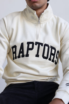 Toronto Raptors Collegiate 1/4 Zip - Ivory