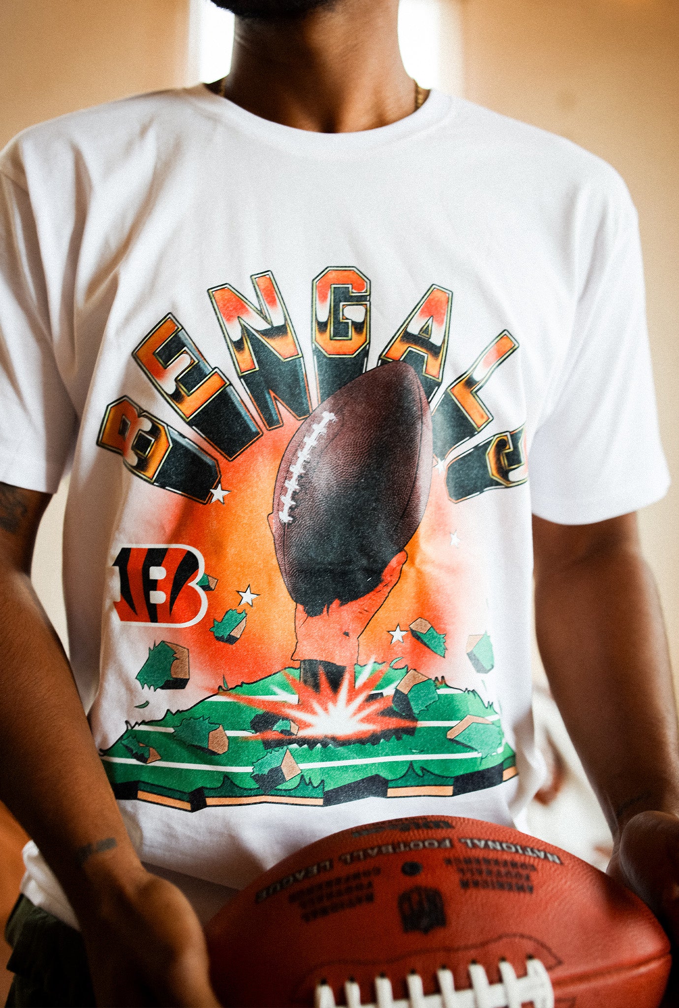 Cincinnati Bengals Vintage Clubhouse T-Shirt - White