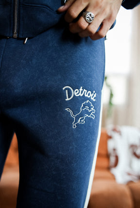 Detroit Lions Sport Through Texture Garment Dye Track Pants - True Navy