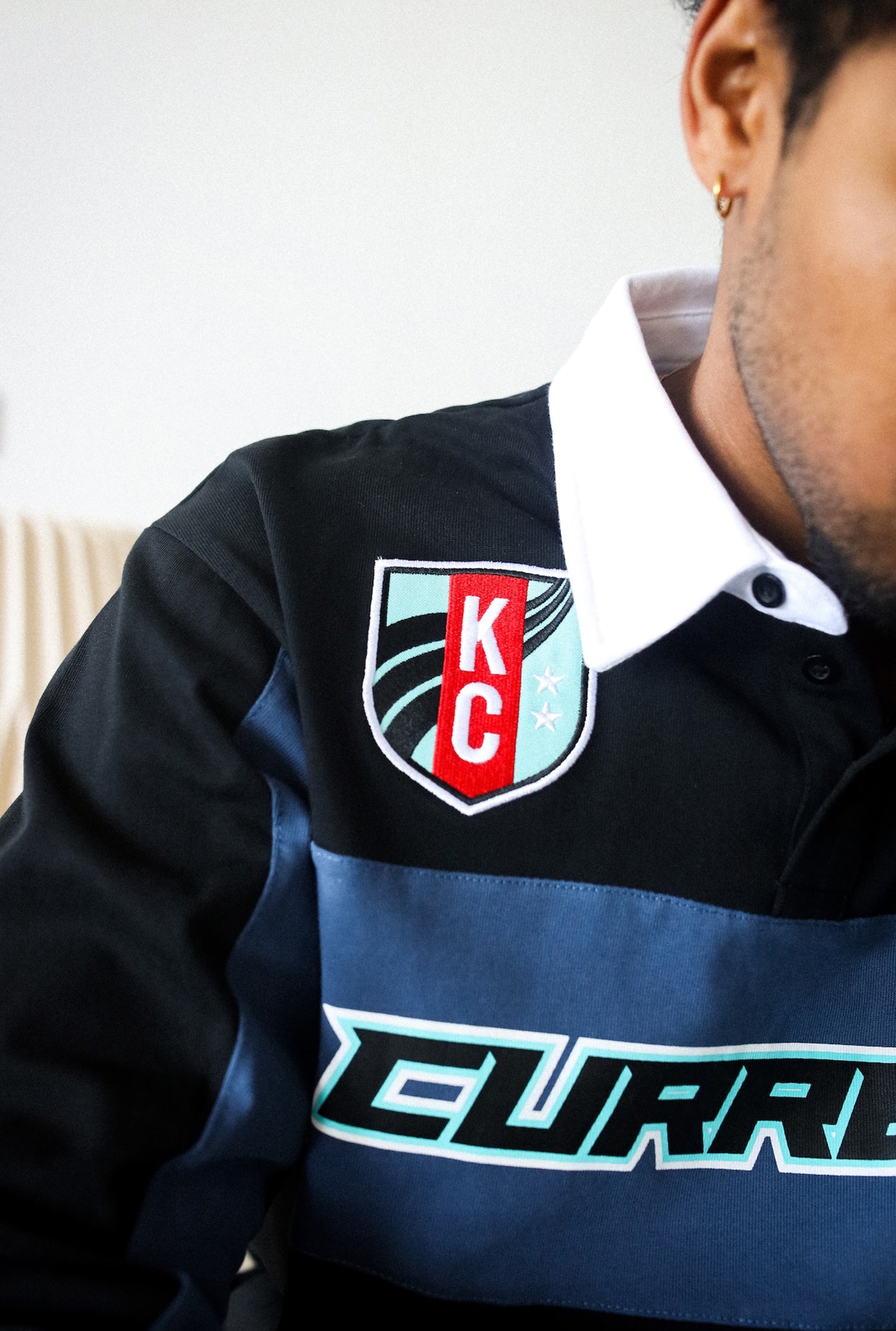 Polo de rugby Kansas City Current - Negra / Tormenta