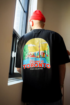 Home is Toronto Heavyweight Garment Dyed T-Shirt - Black