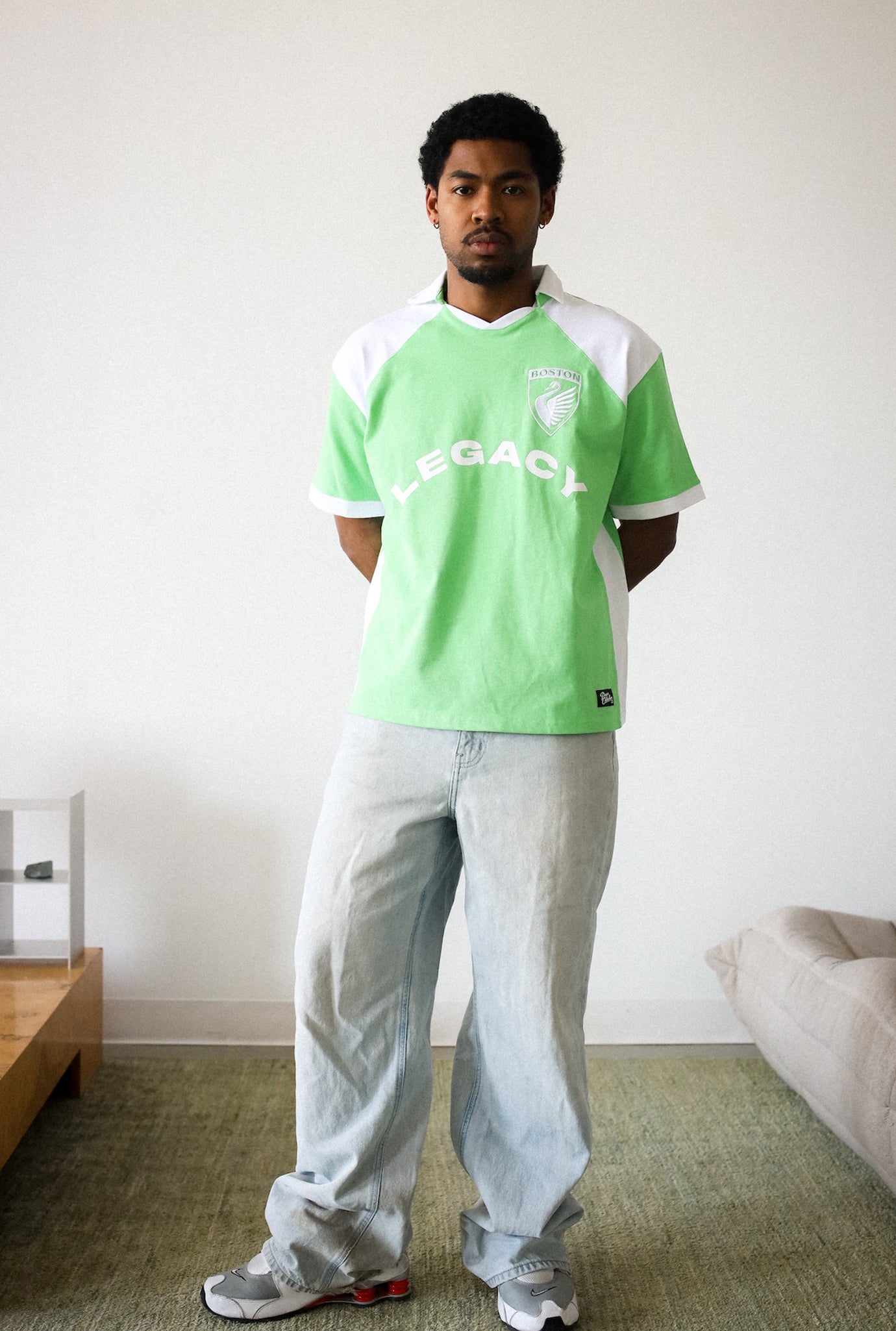 Jersey de bloque de color de Boston Legacy FC - Blanco / Verde