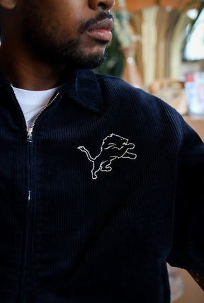 Detroit Lions Sport Through Texture Corduroy Jacket - True Navy