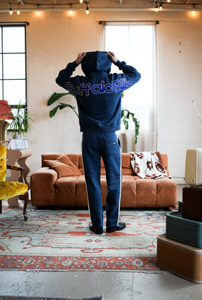 Buffalo Bills Sport Through Texture Heavyweight Full Zip Hoodie - Navy