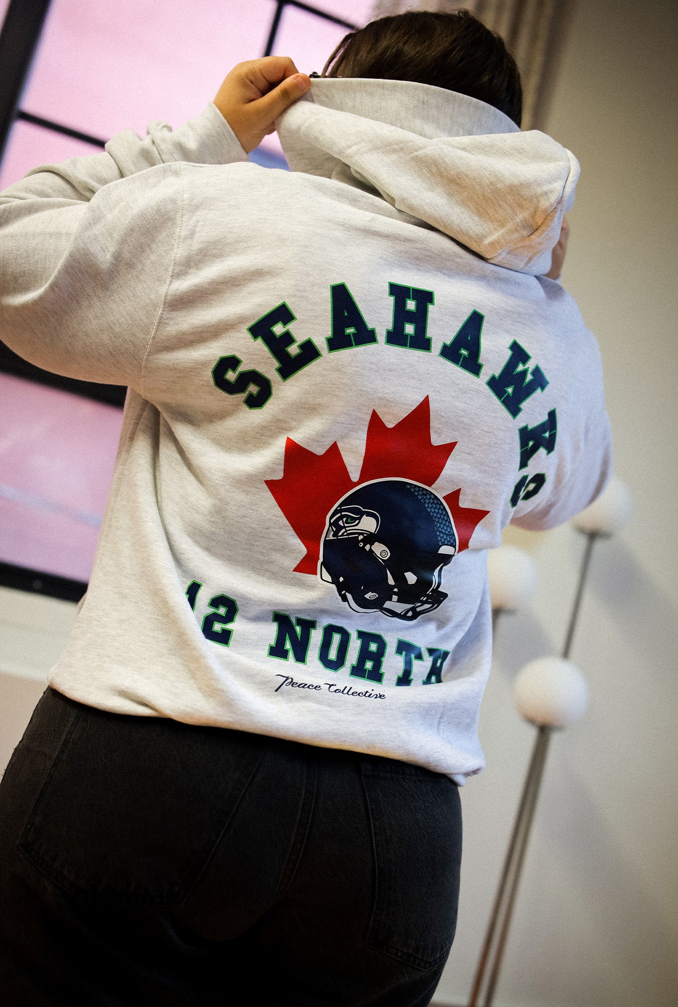 Seattle Seahawks 12 North Heavyweight Hoodie - Ash