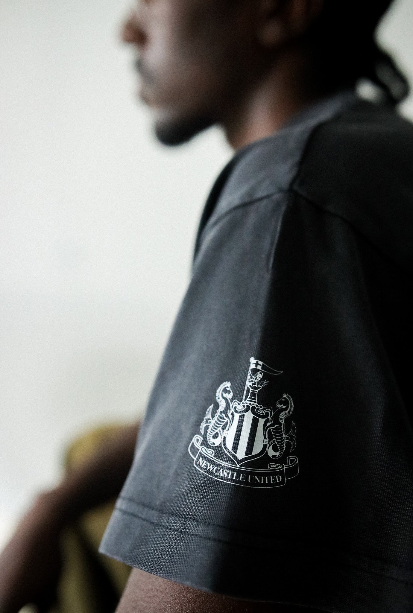 Newcastle United Graffiti Heavyweight Garment Dyed T-Shirt - Black