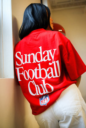 Sunday Football Club Canada Heavyweight T-Shirt - Red