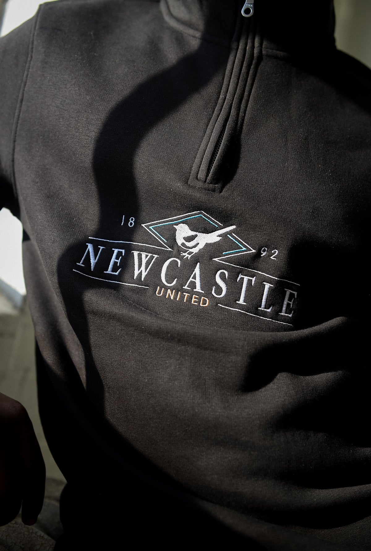 Newcastle United Vintage Quarter Zip - Black