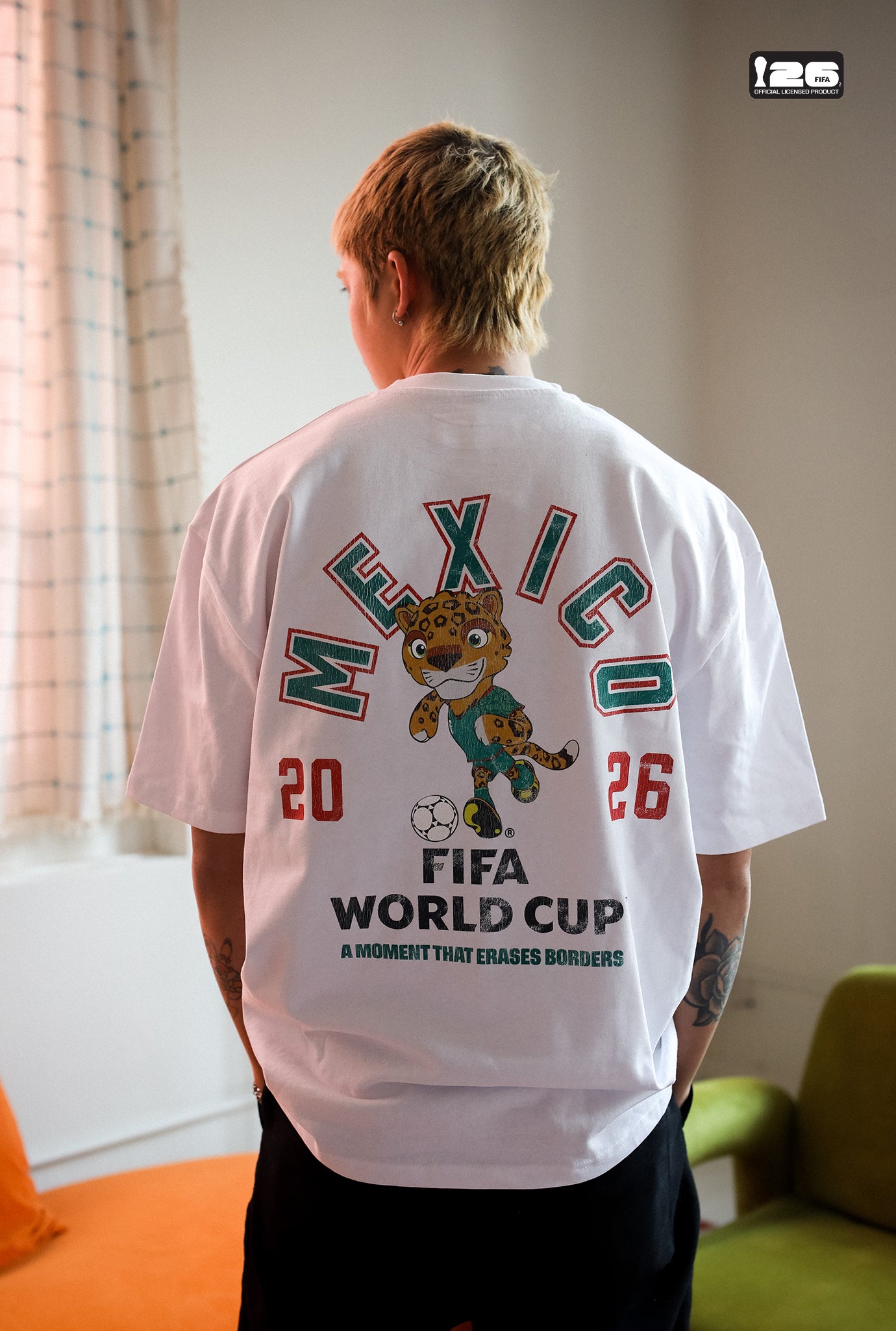 FIFA World Cup 2026™ Mexico Mascot Heavyweight T-Shirt - White