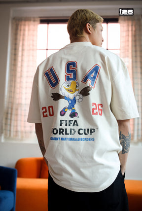 FIFA World Cup 2026™ USA Mascot Heavyweight T-Shirt - Ivory