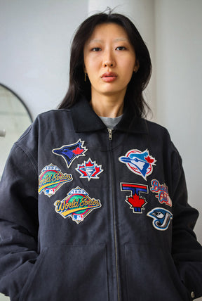 Toronto Blue Jays All Logos Work Jacket - Grey
