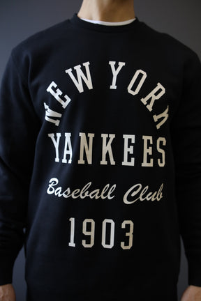 New York Yankees Heavyweight Crewneck - Black