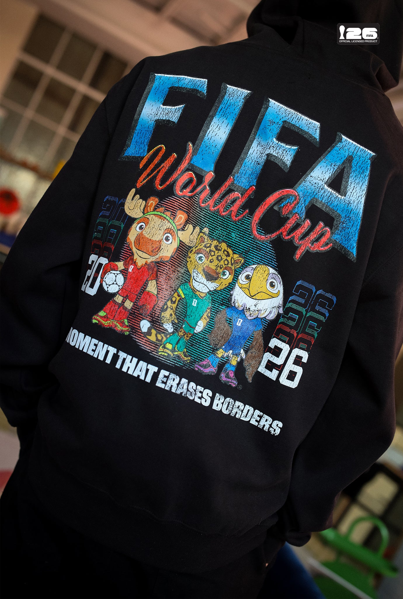 FIFA World Cup 2026™ Mascots Oversized Hoodie - Black
