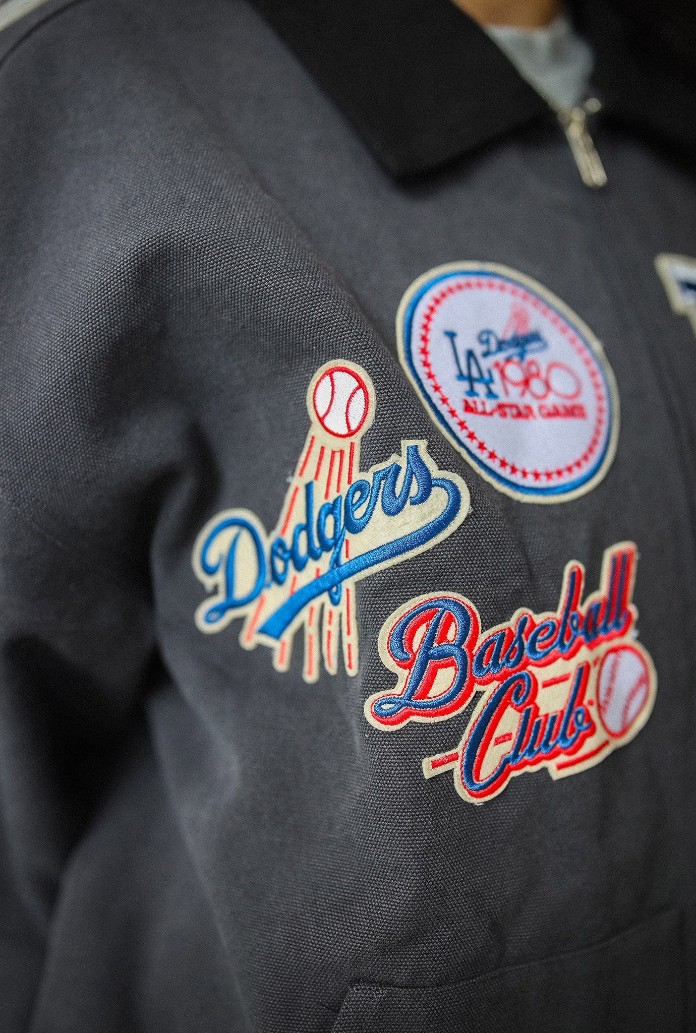 Los Angeles Dodgers Vintage Work Jacket - Black