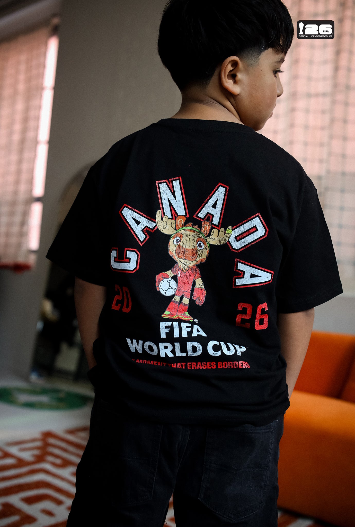 FIFA World Cup 2026™ Canada Mascot Youth T-Shirt - Black