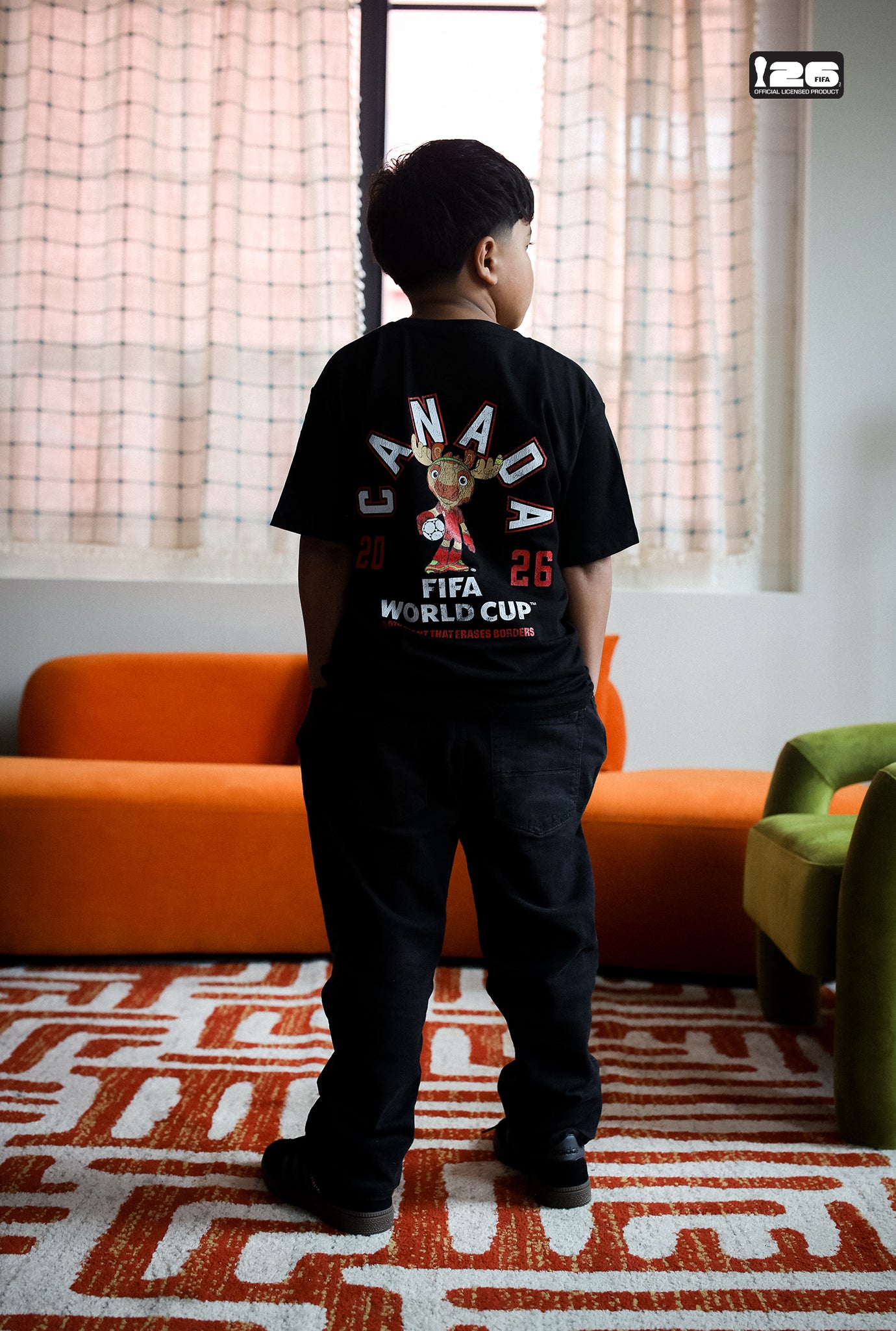FIFA World Cup 2026™ Canada Mascot Youth T-Shirt - Black