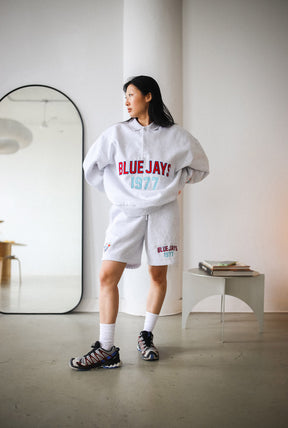 Toronto Blue Jays 1977 Heavyweight Fleece Shorts - Ash