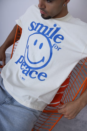 T-shirt épais P/C x Smiley - Ivoire