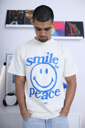 T-shirt épais P/C x Smiley - Ivoire