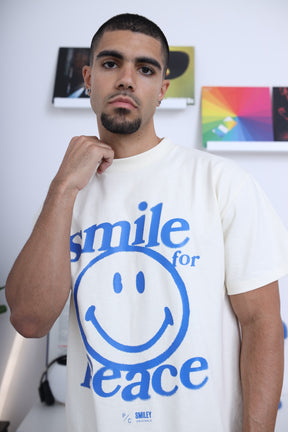 T-shirt épais P/C x Smiley - Ivoire