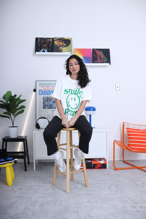 T-shirt épais P/C x Smiley - Blanc