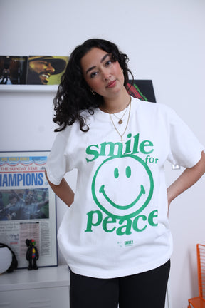 T-shirt épais P/C x Smiley - Blanc