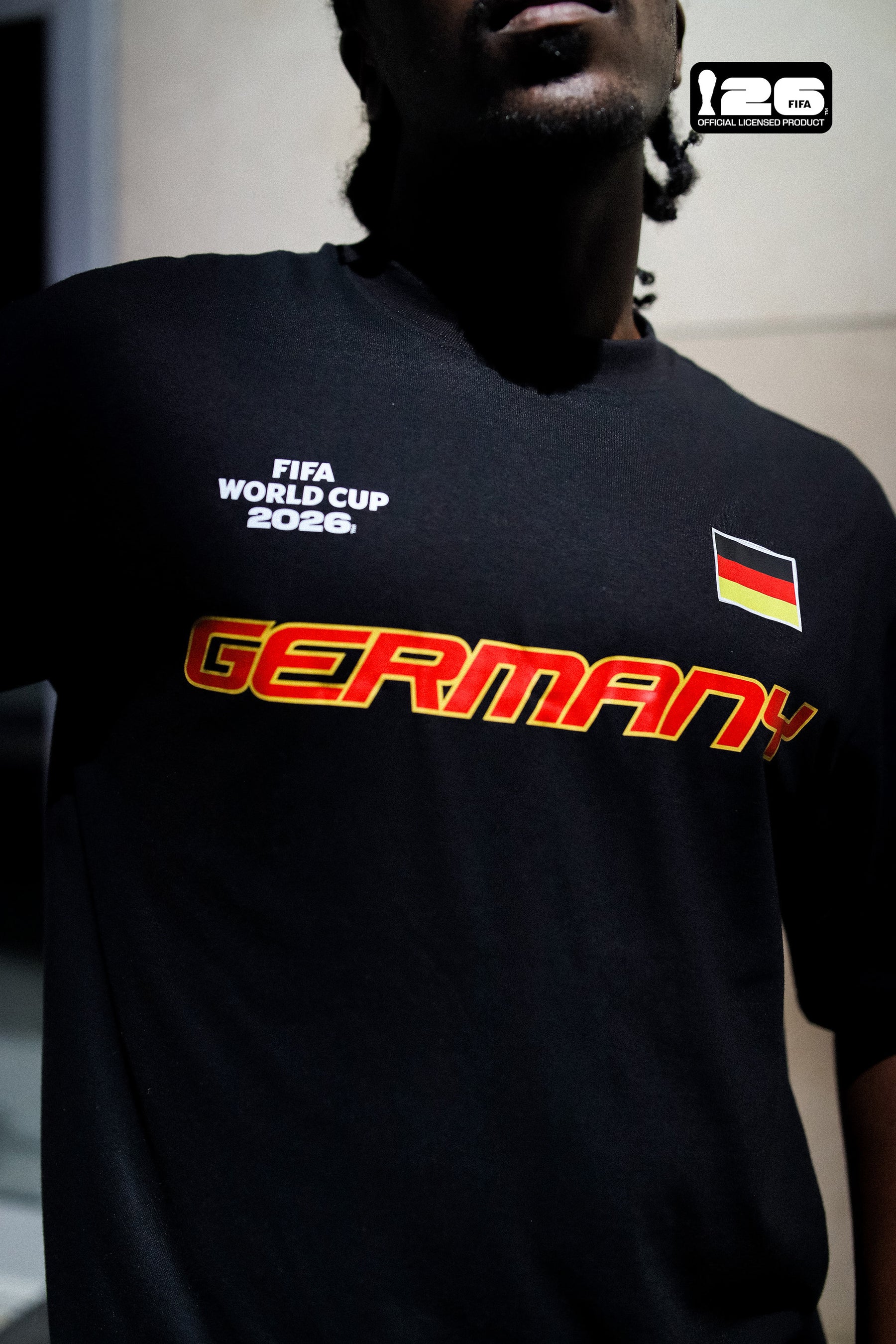 FIFA World Cup 2026™ Deutschland Tri-Logo-T-Shirt – Schwarz