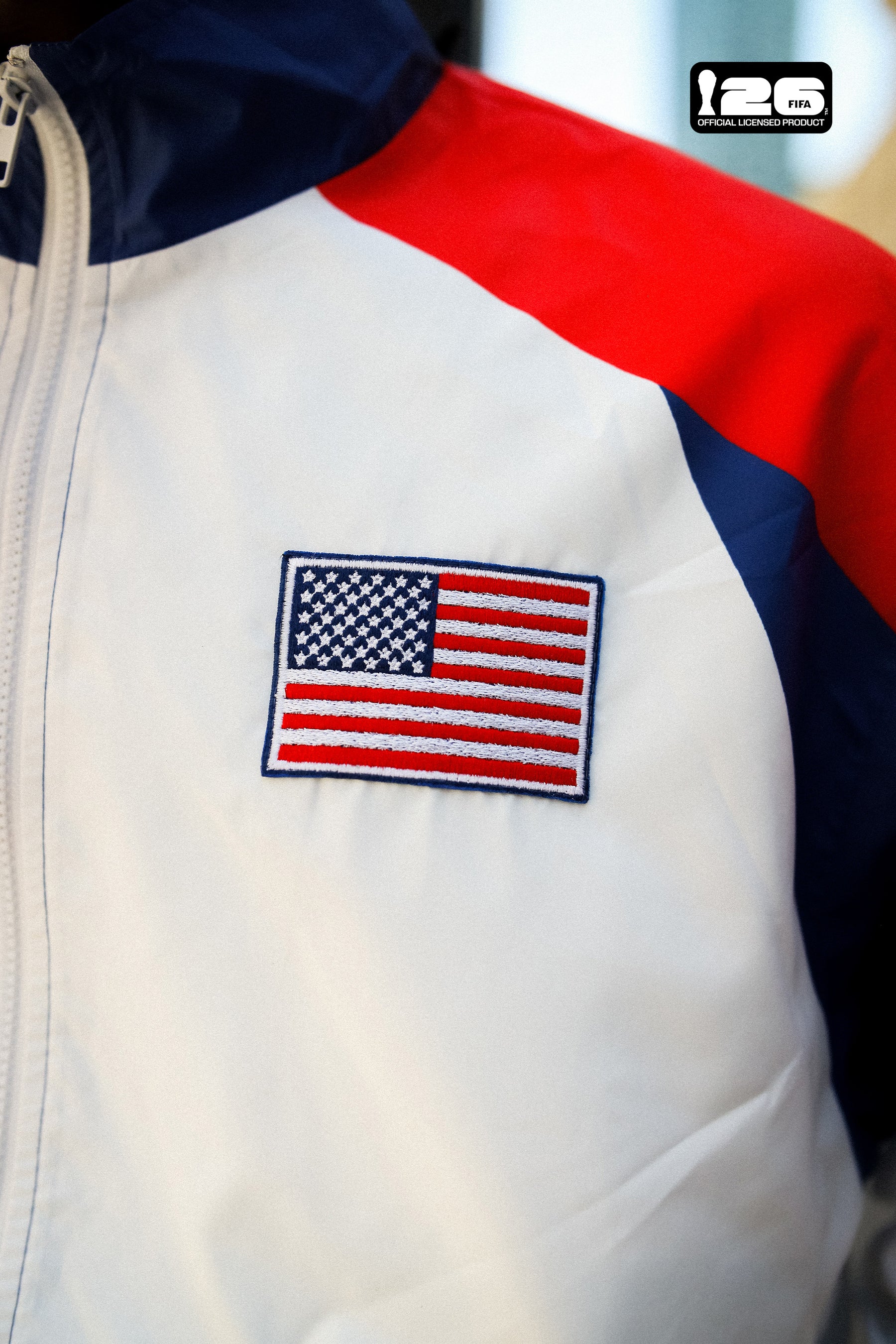 Chaqueta de pista de nailon FIFA World Cup 2026™ USA - Marino / Blanco