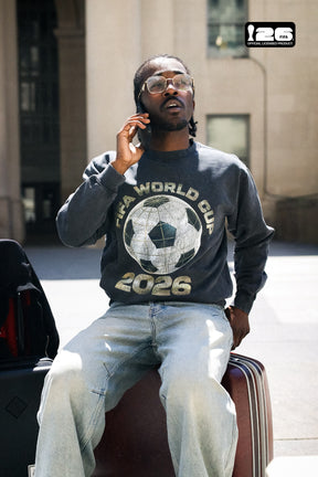 FIFA World Cup 2026™ FIFA World Tour Pigment Dye Crewneck - Black