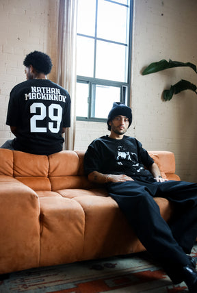 Nathan MacKinnon Memorial Heavyweight T-Shirt - Black