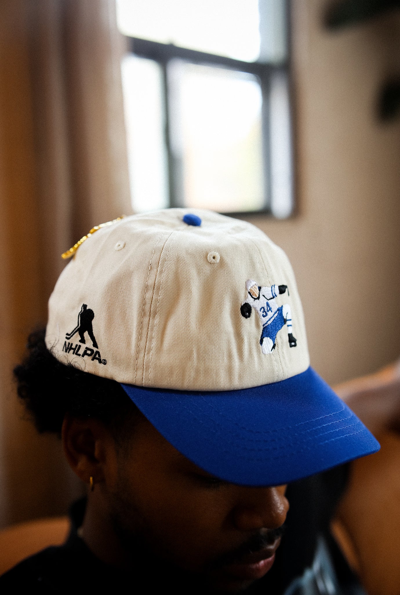 Auston Matthews Two Tone Dad Cap - Royal / Ivory
