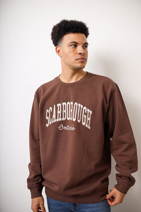 Pull ras du cou Scarborough Pigment Dye - Espresso