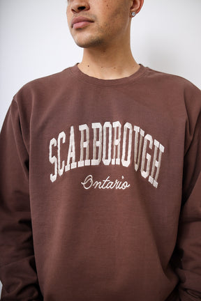 Pull ras du cou Scarborough Pigment Dye - Espresso