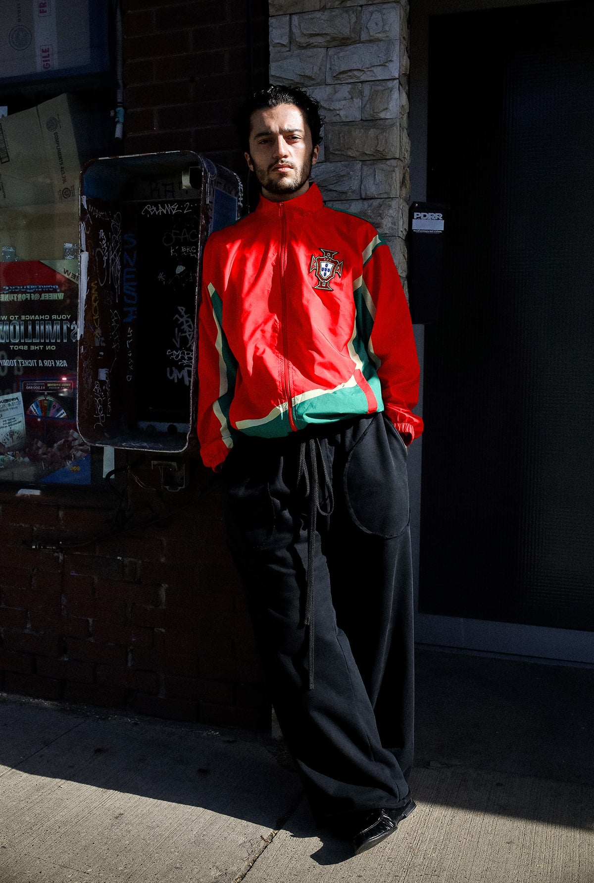 Portugal Windbreaker Jacket - Red / Green