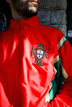 Portugal Windbreaker Jacket - Red / Green