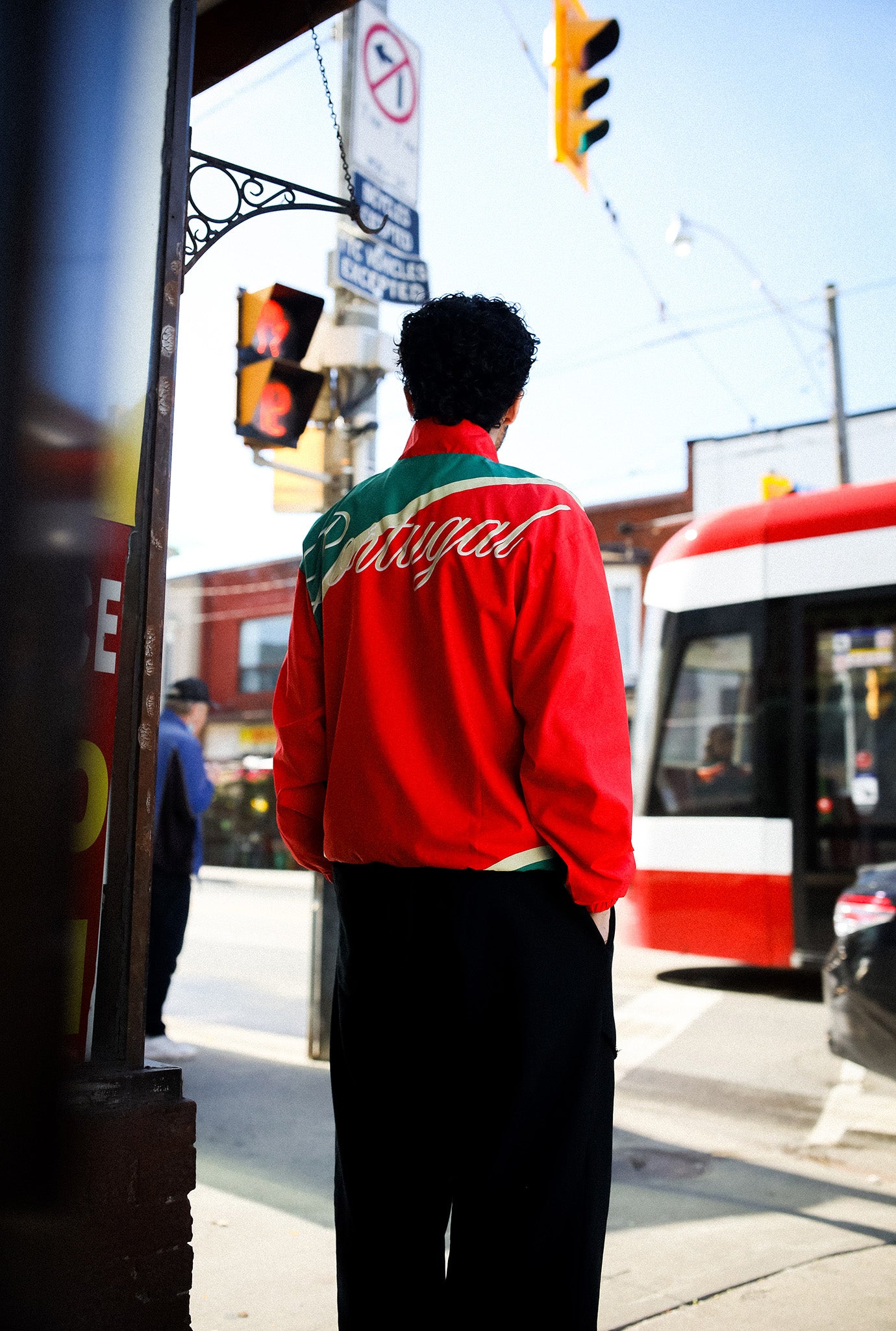 Portugal Windbreaker Jacket - Red / Green