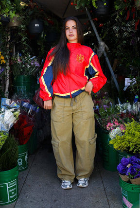 Spain Windbreaker Jacket - Red / Blue