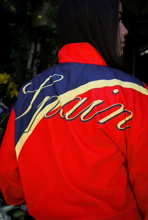 Spain Windbreaker Jacket - Red / Blue