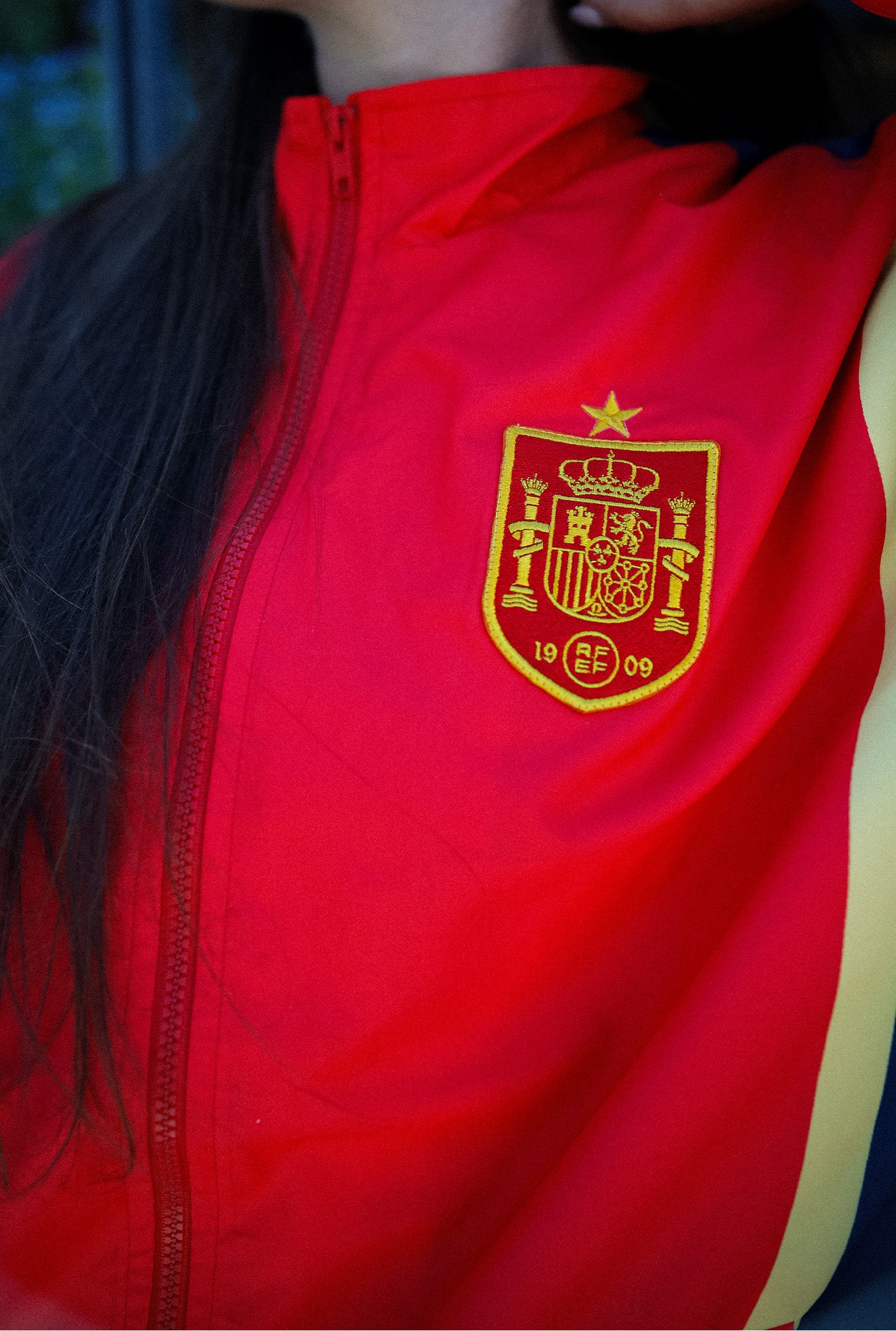 Spain Windbreaker Jacket - Red / Blue