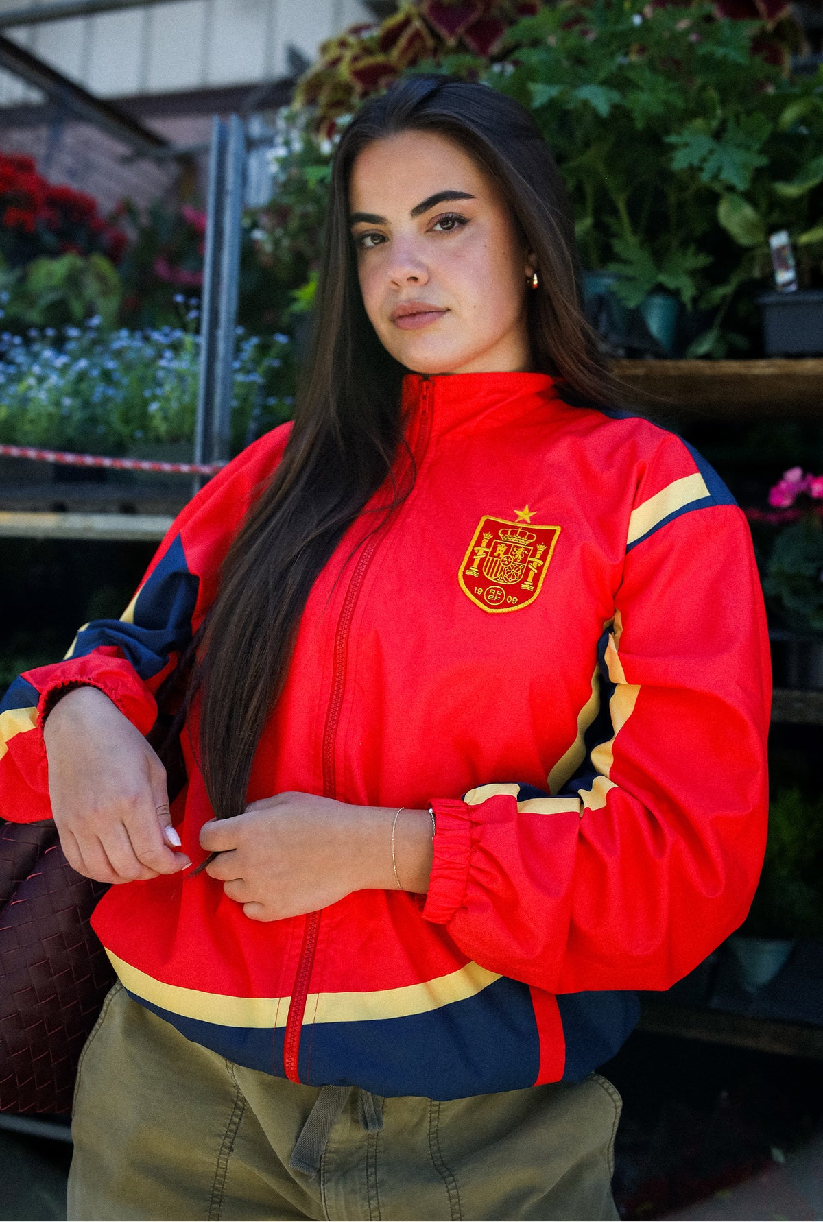 Spain Windbreaker Jacket - Red / Blue