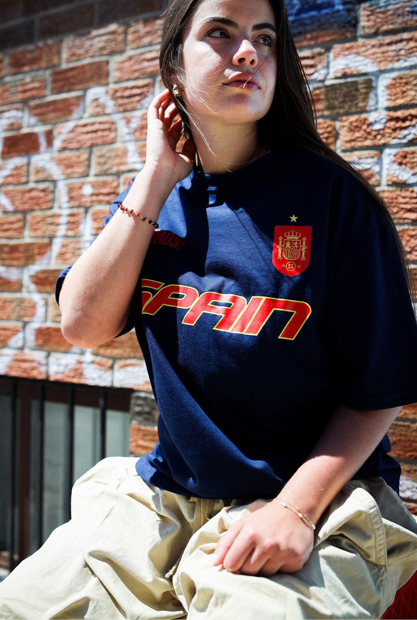 Spain Tri Logo T-Shirt - Navy
