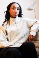 Toronto Maple Leafs Womens Half Zip - Ivory