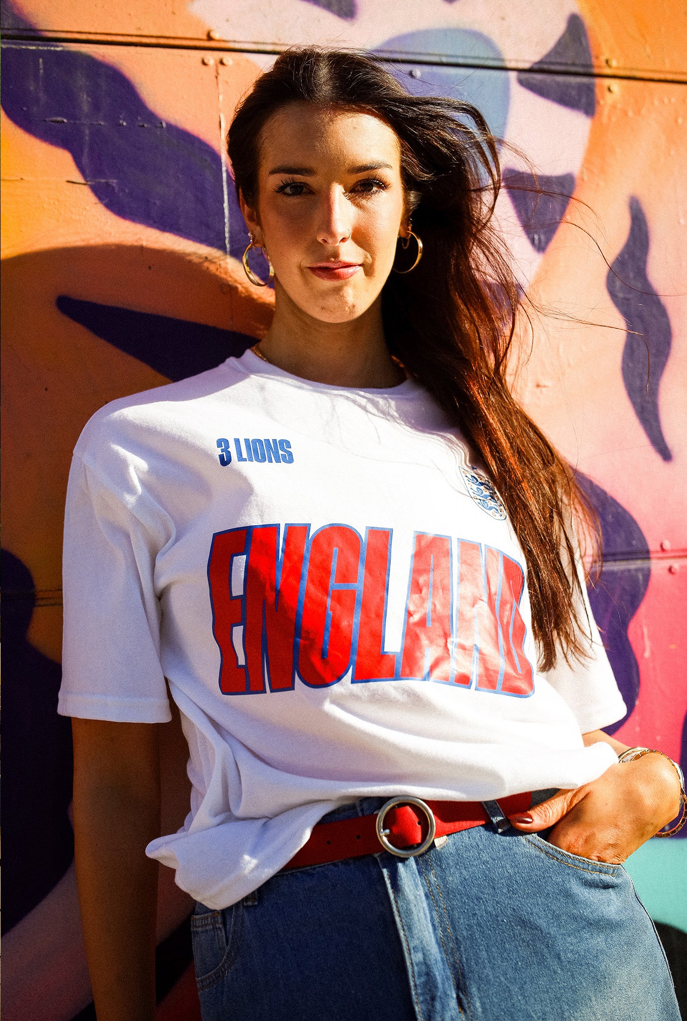 England Tri Logo T-Shirt - Weiß