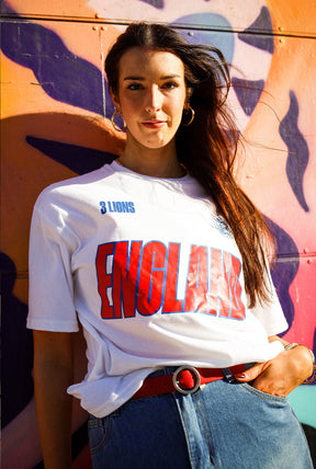 England Tri Logo T-Shirt - Weiß