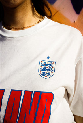 England Tri Logo T-Shirt - Weiß
