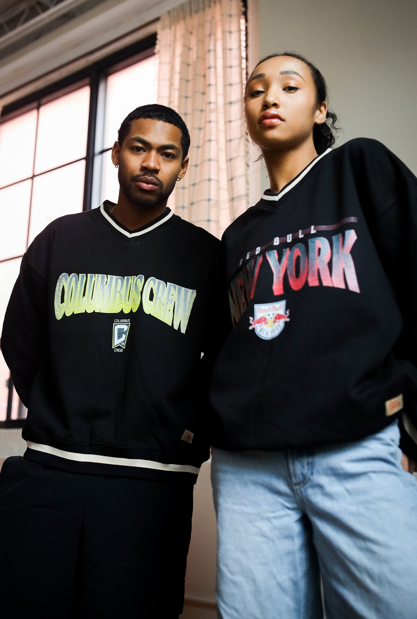 Columbus Crew V-Neck Heavyweight Crewneck - Black