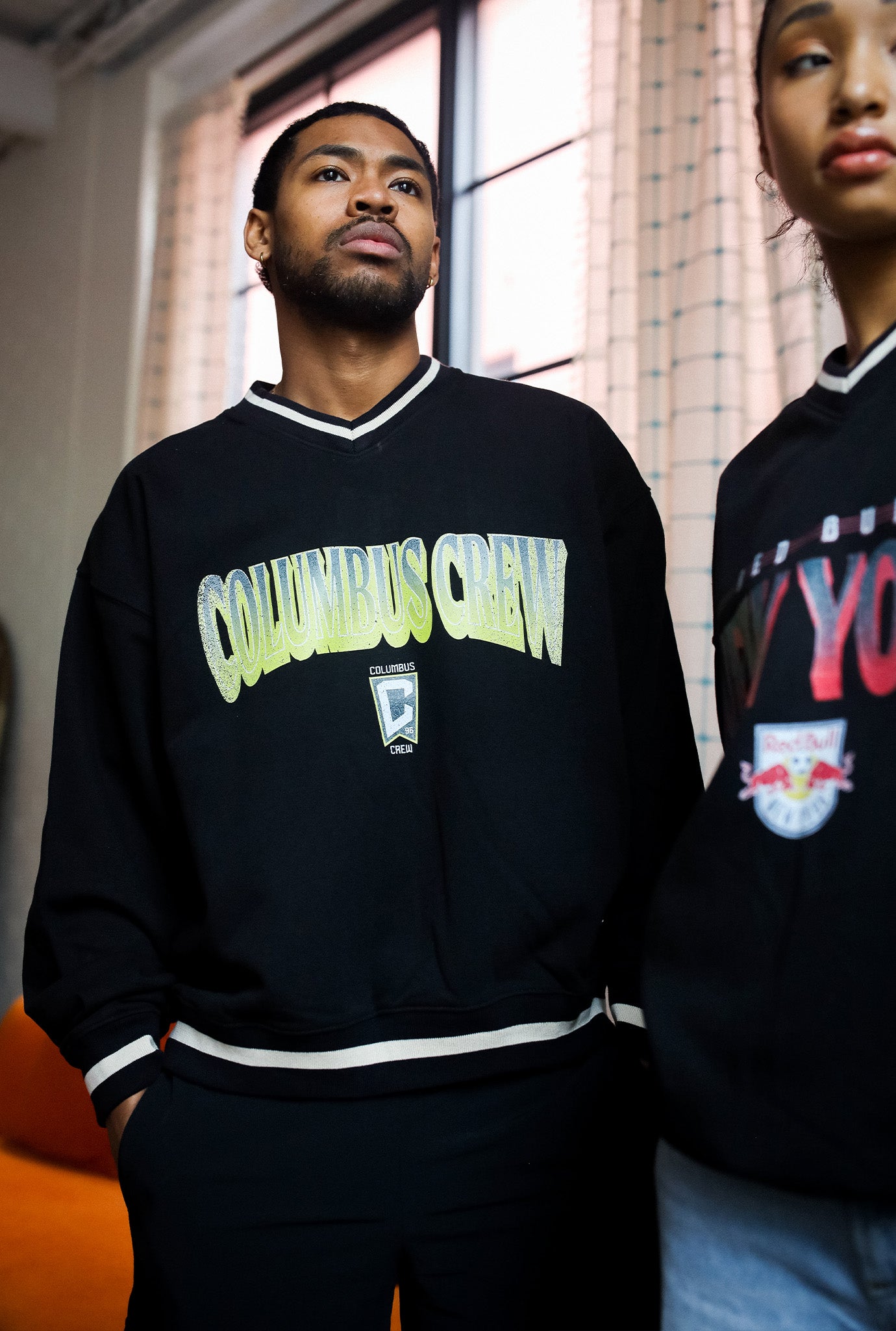 Columbus Crew V-Neck Heavyweight Crewneck - Black